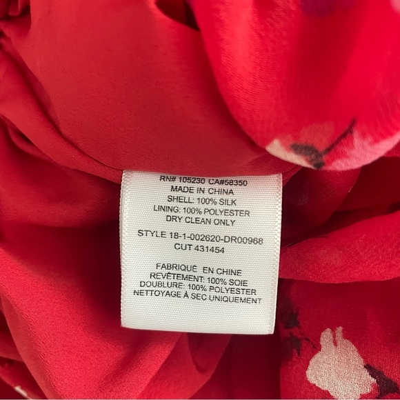 Joie Hafsa Fiesta one shoulder red midi dress 26565 - Picture 8 of 11